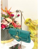 (LIKE NEW) GUCCI SNAFFLE BIT SMALL SHOULDER BAG IN GREEN LEATHER 