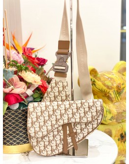 (LIKE NEW) CHRISTIAN DIOR X CACTUS JACK OBLIQUE JACQUARD SADDLE BAG 