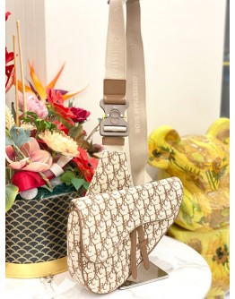 (LIKE NEW) CHRISTIAN DIOR X CACTUS JACK OBLIQUE JACQUARD SADDLE BAG 