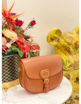 (LIKE NEW) CHRISTIAN DIOR MEDIUM BOBBY BAG IN DARK TAN CALFSKIN LEATHER