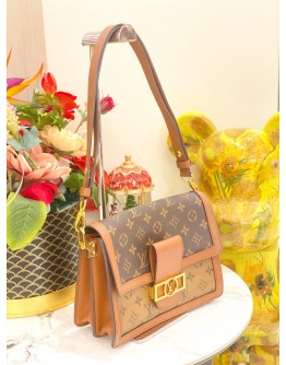 LOUIS VUITTON DAUPHINE MM BROWN MONOGRAM REVERSE CANVAS 