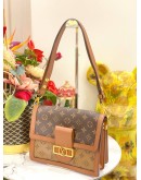 LOUIS VUITTON DAUPHINE MM BROWN MONOGRAM REVERSE CANVAS 