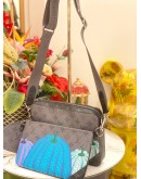 (LIKE NEW)  MICROCHIP LOUIS VUITTON X YAYOI KUSAMA PUMPKINS REVERSE MONOGRAM ECLIPSE CANVAS LIMITED TRIO BAG -FULL SET-