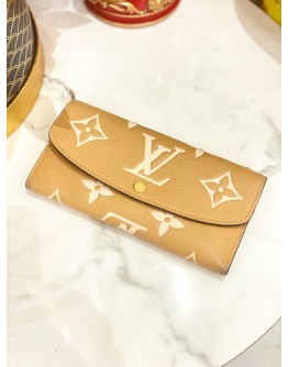 (LIKE NEW) LOUIS VUITTON EMILIE WALLET IN BEIGE MONOGRAM -FULL SET-