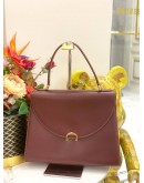 (LIKE NEW) CARTIER MUST DE CARTIER DARK IN RED LEATHER TOP HANDLE BAG 