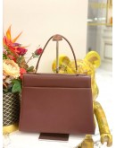(LIKE NEW) CARTIER MUST DE CARTIER DARK IN RED LEATHER TOP HANDLE BAG 