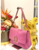 FENDI MAMMA BAGUETTE HOBO IN SUEDE LEATHER