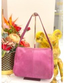 FENDI MAMMA BAGUETTE HOBO IN SUEDE LEATHER