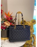 CHANEL GST GRAND SHOPPING TOTE BAG IN BLACK CAVIAR LEATHER