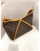 2024 MICROCHIP LOUIS VUITTON CARRYALL PM BROWN MONOGRAM CANVAS WITH SMALL POUCH AND REMOVABLE STRAP FULL SET