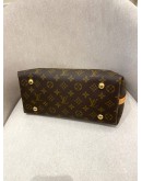 2024 MICROCHIP LOUIS VUITTON CARRYALL PM BROWN MONOGRAM CANVAS WITH SMALL POUCH AND REMOVABLE STRAP FULL SET