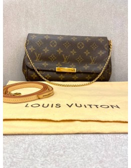 LOUIS VUITTON FAVOURITE FLAP MONOGRAM CANVAS FLAP BAG WITH 2 REMOVABLE CHAIN AND LEATHER STRAP