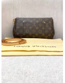 LOUIS VUITTON FAVOURITE FLAP MONOGRAM CANVAS FLAP BAG WITH 2 REMOVABLE CHAIN AND LEATHER STRAP