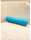 CHANEL LIGHT GREEN BLUE LAMBSKIN LEATHER TIMELESS CLUTCH IN SHW