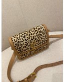 YSL SAINT LAURENT CALFSKIN LEATHER WITH LEOPARD HAIR PRINT SMALL SOLFERINO CROSSBODY BAG