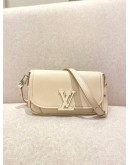  LOUIS VUITTON WHITE EPI LEATHER BUCI SILVER HARDWARE CROSSBODY BAG