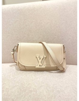  LOUIS VUITTON WHITE EPI LEATHER BUCI SILVER HARDWARE CROSSBODY BAG