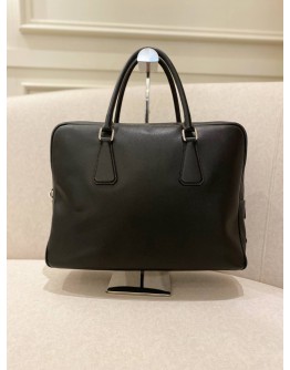 PRADA SAFFIANO LEATHER BRIEFCASE IN BLACK