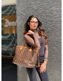 LOUIS VUITTON NEVERFULL GM TOTE BAG IN MONOGRAM COATED CANVAS