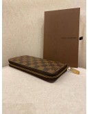 LOUIS VUITTON DAMIER EBENE CANVAS LONG ZIPPY WALLET -FULL SET-