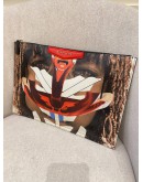 GIVENCHY COATED CANVAS TIRBAL GIRL PRINT ANTIGONA SLIM LARGE POUCH