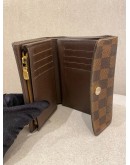 LOUIS VUITTON TRI-FOLD WALLET IN BROWN DAMIER EBENE CANVAS