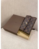 LOUIS VUITTON TRI-FOLD WALLET IN BROWN DAMIER EBENE CANVAS