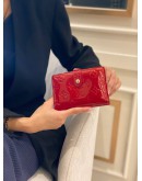 LOUIS VUITTON RED MONOGRAM VERNIS SMALL WALLET -FULL SET-