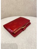 LOUIS VUITTON RED MONOGRAM VERNIS SMALL WALLET -FULL SET-