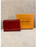 LOUIS VUITTON RED MONOGRAM VERNIS SMALL WALLET -FULL SET-