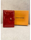 LOUIS VUITTON RED MONOGRAM VERNIS SMALL WALLET -FULL SET-