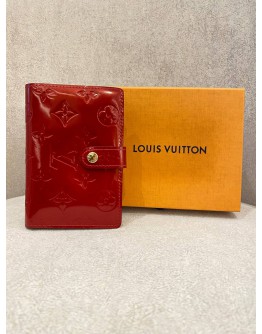 LOUIS VUITTON RED MONOGRAM VERNIS SMALL WALLET -FULL SET-