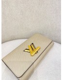 LOUIS VUITTON TWIST WALLET BEIGE EPI LEATHER LONG WALLET 