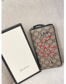 (BRAND NEW) GUCCI GG SUPREME KINGSNAKE PRINT LARGE TOP ZIPPY LONG WALLET  -FULL SET-