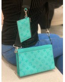 2023 LOUIS VUITTON GASTON WEARABLE WALLET IN MIAMI GREEN MONOGRAM CANVAS & TAIGARAMA LEATHER 