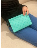 2023 LOUIS VUITTON GASTON WEARABLE WALLET IN MIAMI GREEN MONOGRAM CANVAS & TAIGARAMA LEATHER 