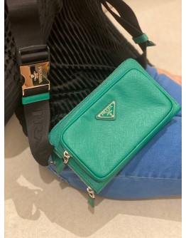 (LIKE NEW) PRADA GREEN BUMBAG SAFFIANO LEATHER  