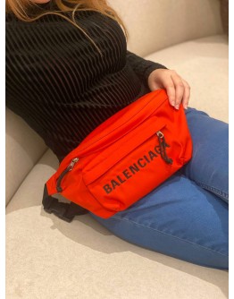 (LIKE NEW) BALENCIAGA RED NYLON BUMBAG 