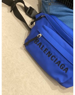 (LIKE NEW) BALENCIAGA BLUE NYLON BUMBAG     