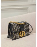 CHRISTIAN DIOR 30 MONTAIGNE BLUE DIOR OBLIQUE JACQUARD CHAIN BAG   