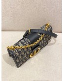 CHRISTIAN DIOR 30 MONTAIGNE BLUE DIOR OBLIQUE JACQUARD CHAIN BAG   