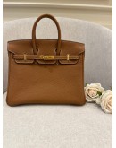 BRAND NEW HERMES BIRKIN 25 BROWN TOGO LEATHER IN GOLD HARDWARE 