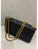  CHRISTIAN DIOR DIORADDICT FLAP BAG IN BLACK CANNAGE LAMBSKIN LEATHER 