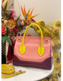 VERSACE PALAZZO EMPIRE MEDUSA SMALL PINK LILAC TRI-COLOR FLAP SHOULDER BAG