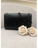 YSL SAINT LAURENT MEDIUM KATE IN BLACK PEBBLED LEATHER CHAIN BAG