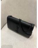 YSL SAINT LAURENT MEDIUM KATE IN BLACK PEBBLED LEATHER CHAIN BAG