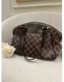 LOUIS VUITTON VERONA PM BROWN DAMIER EBENE CANVAS SHOULDER BAG GOLD HARDWARE