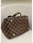 LOUIS VUITTON VERONA PM BROWN DAMIER EBENE CANVAS SHOULDER BAG GOLD HARDWARE