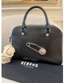 VERSUS VERSACE SAFETY-PIN 2 WAY SHOULDER BAG IN BLACK 