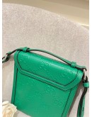 GUCCI EMBOSSED PERFORATED FLAP CROSSBODY BAG 